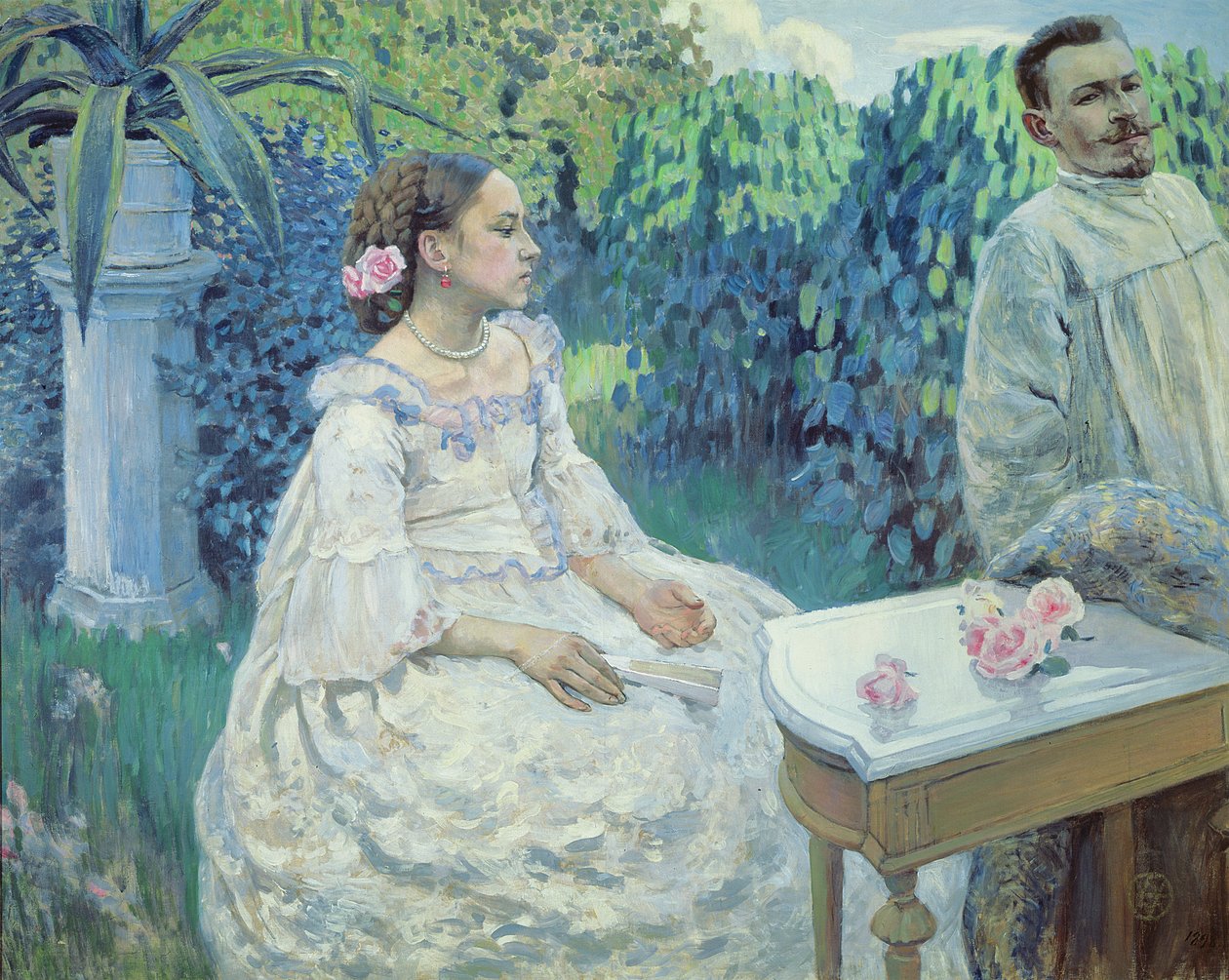 Self Portrait of the Artist with his Sister, Elena Borisova-Musatova, 1898