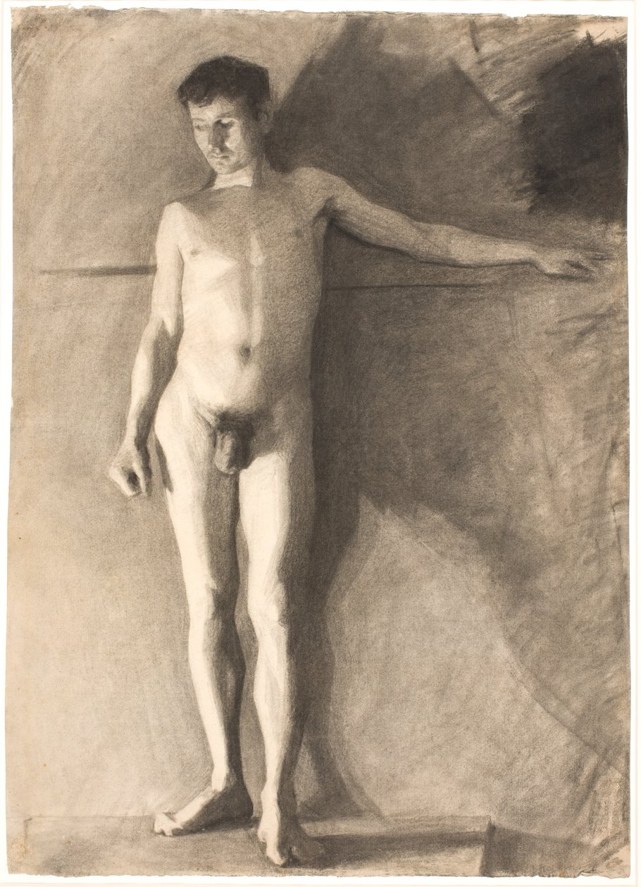 Standing Male Model by Vilhelm Hammershøi
