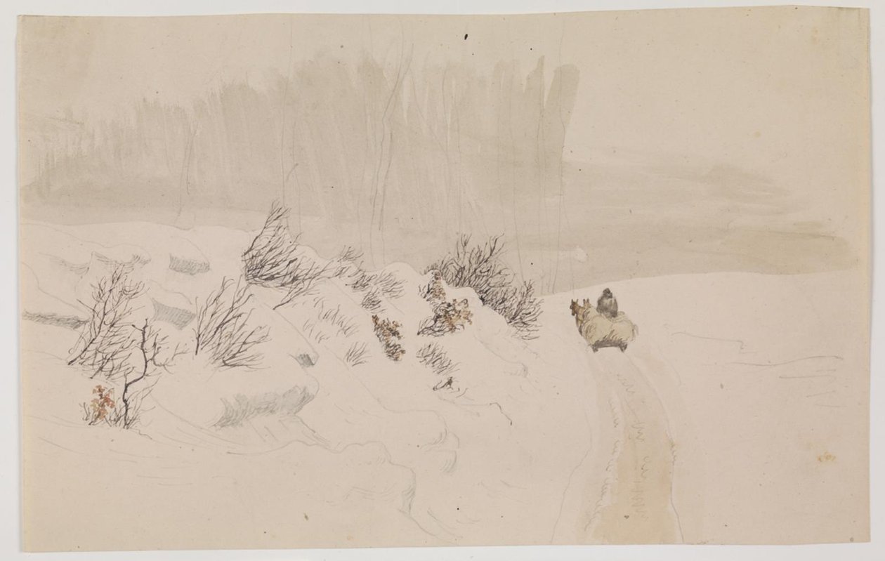 Winter Landscape with Sleigh by Vilhelm Kyhn