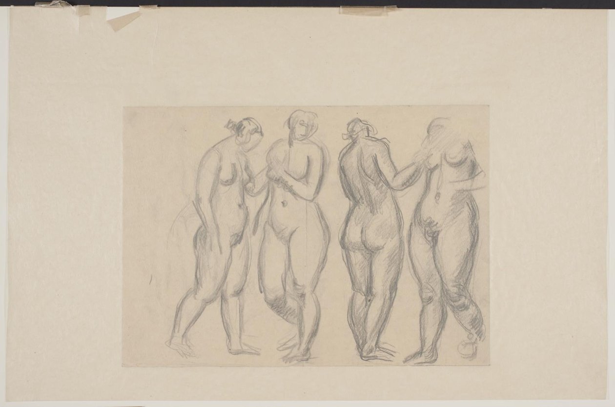 Four Standing Female Models by Vilhelm Lundstrøm