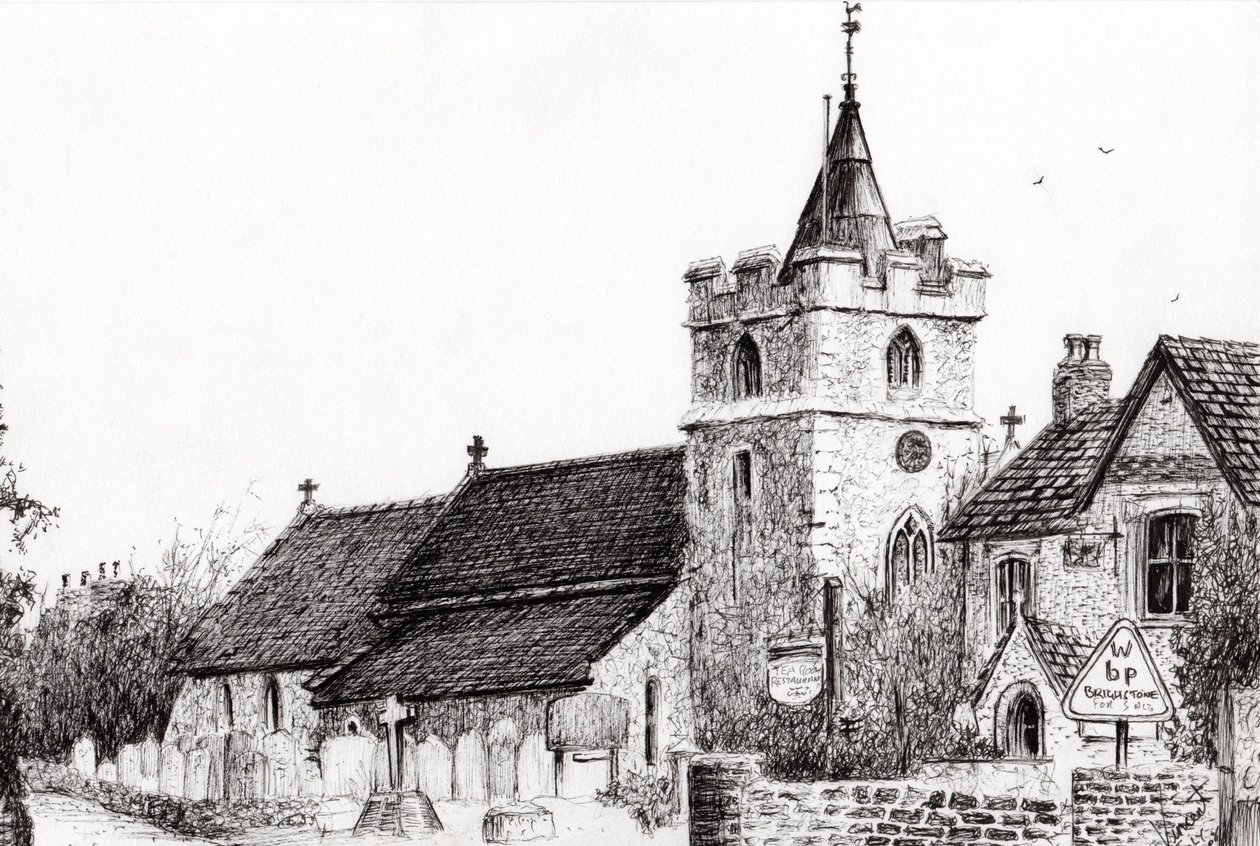 Brighstone Church I.O.W., 2008 by Vincent Alexander Booth