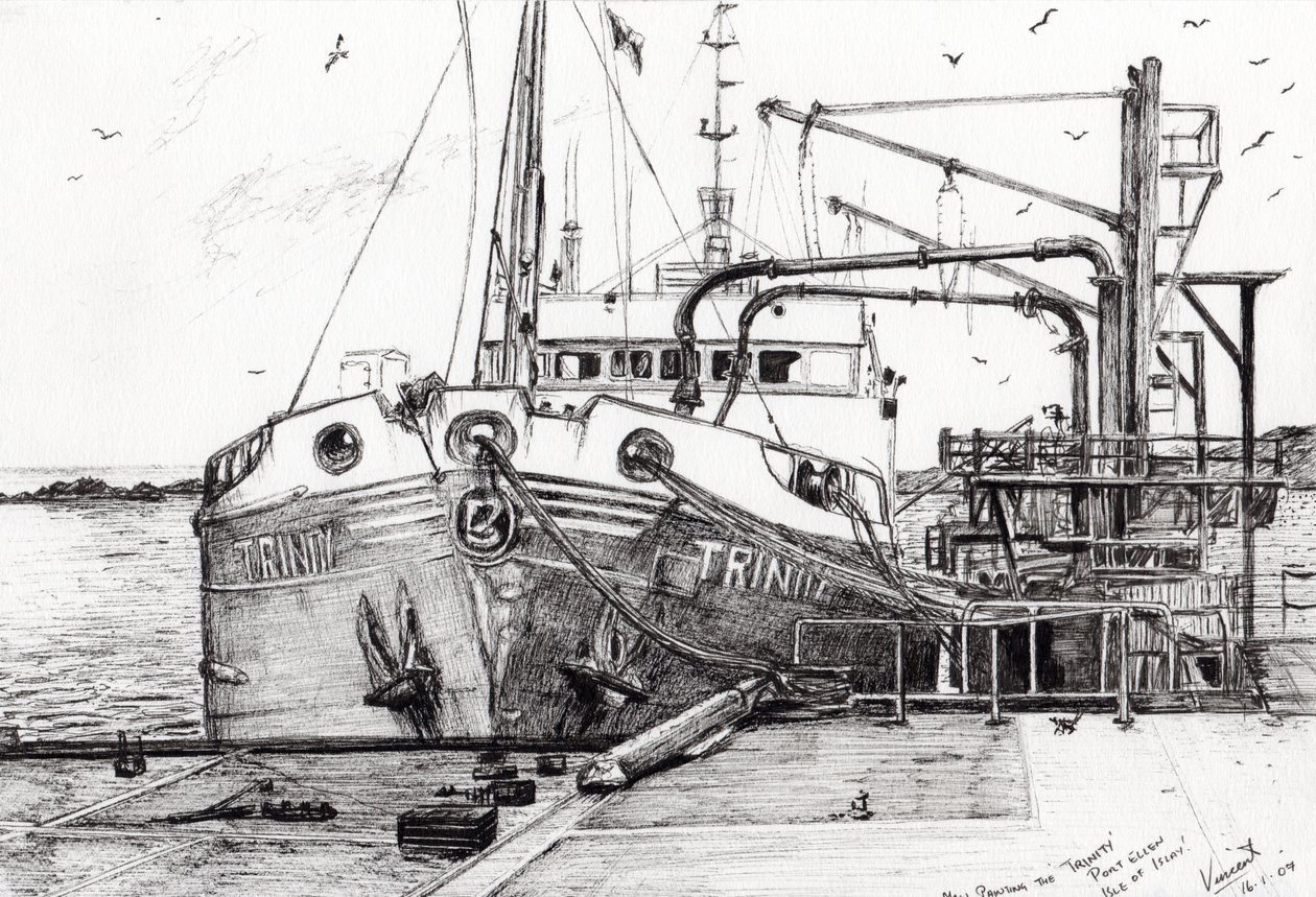 The Trinity port Ellen Isle of Islay, 2007 by Vincent Alexander Booth