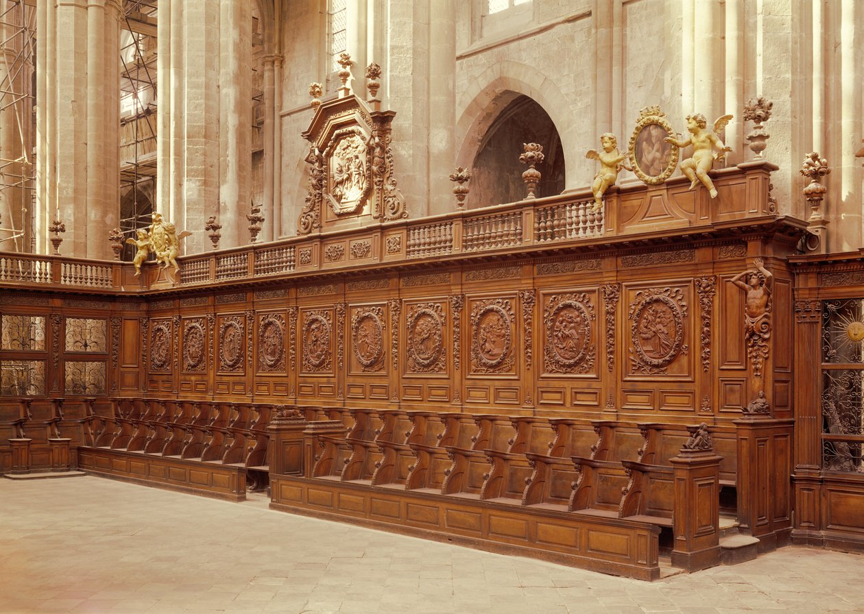 Choir Stalls with Medallions Illustrating the Life of St. Dominic, 1681-92 by Vincent Funel