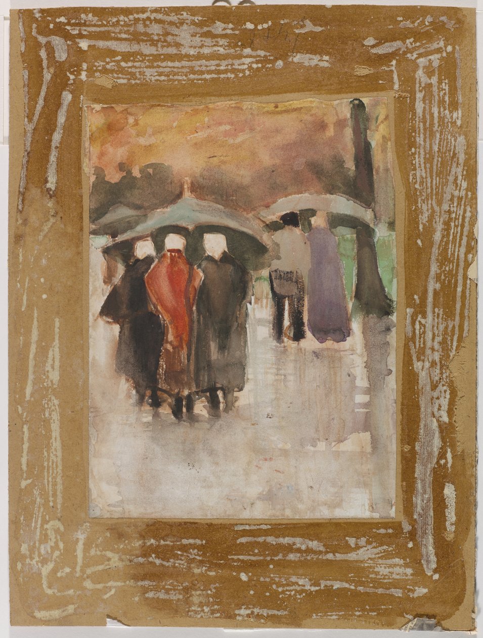 In the Rain, 1882 by Vincent van Gogh