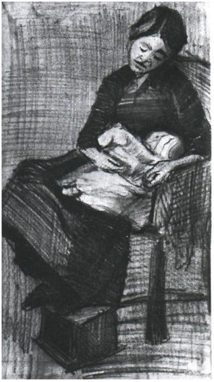 Sien Nursing Baby by Vincent van Gogh