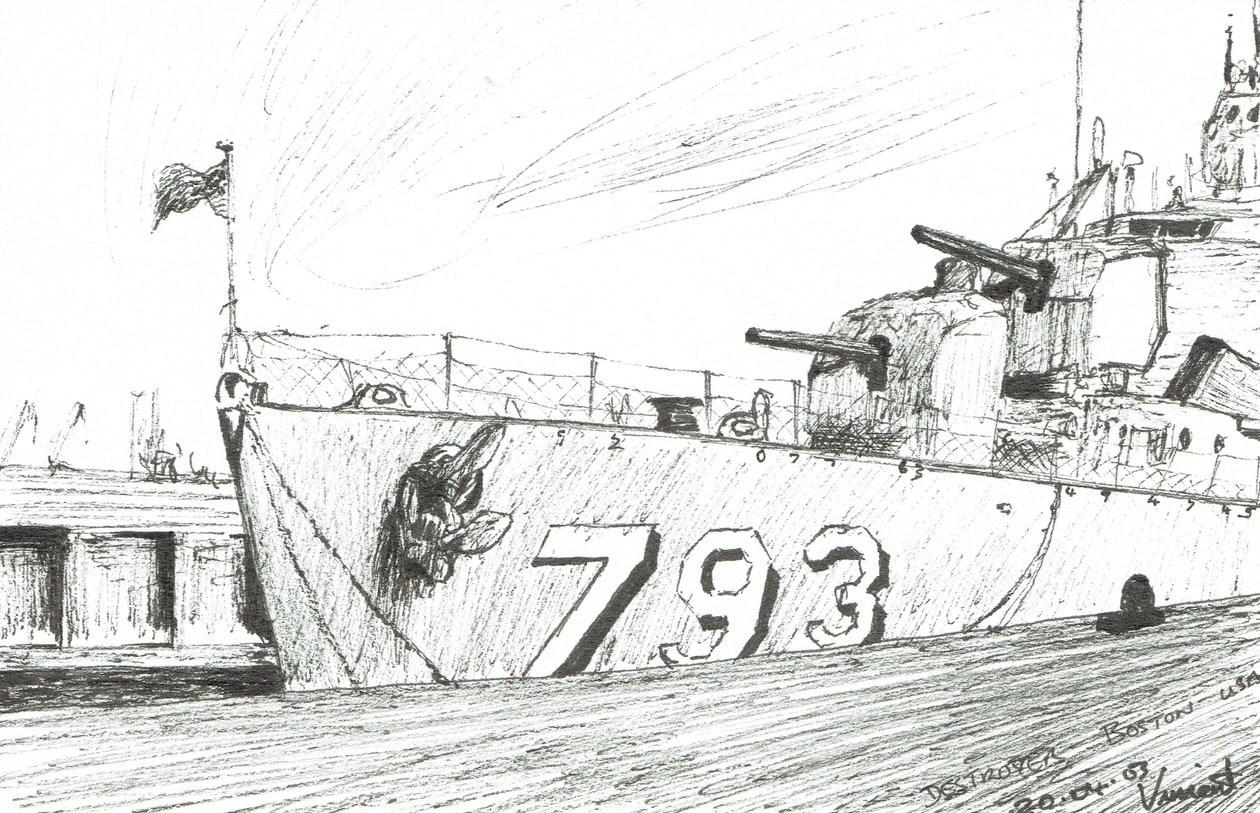 Destroyer 793 Boston Maritime Museum, 2003 by Vincent Alexander Booth