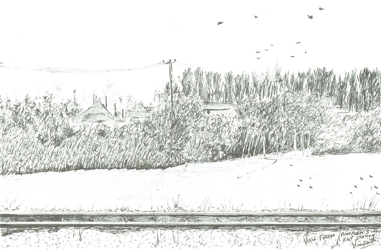 Ely station view from platform 3 by Vincent Alexander Booth
