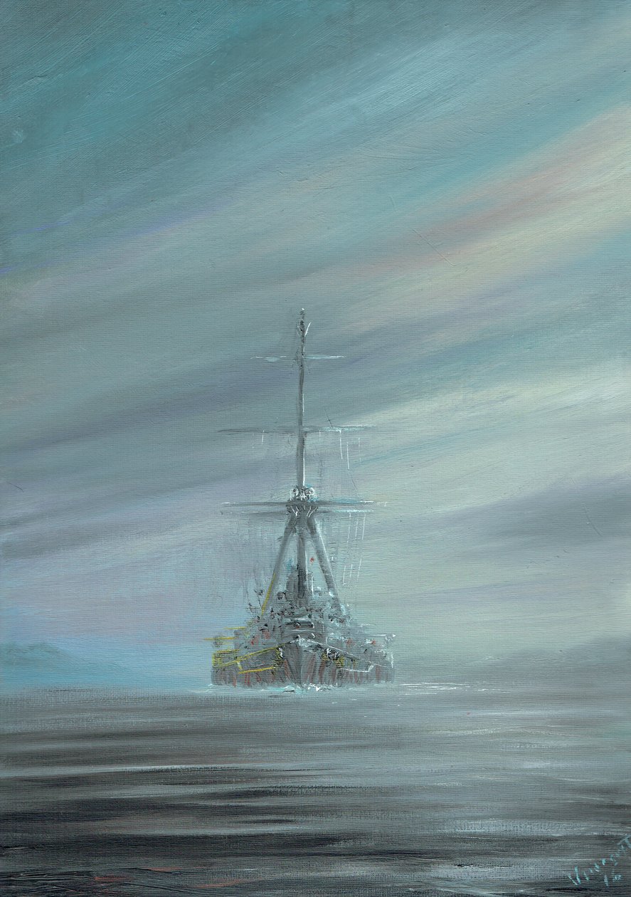 SMS Derfflinger Scapa Flow 1919, 2016 by Vincent Alexander Booth