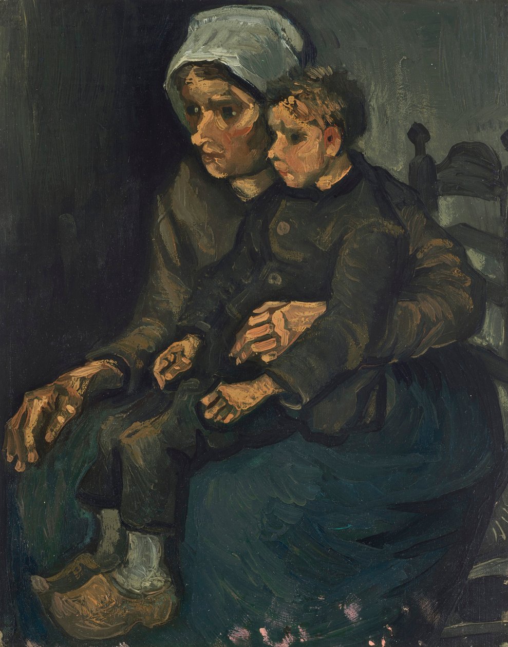 Peasant Woman with Child on her Lap by Vincent van Gogh