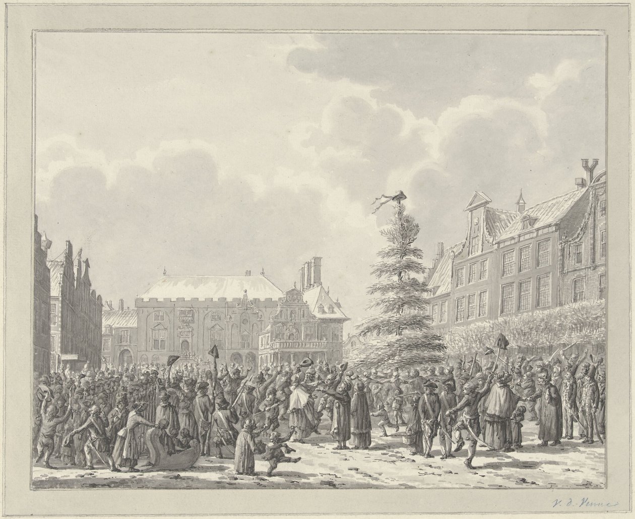 Revolution in Haarlem, January 19, 1795 by Vincent Jansz. van der Vinne