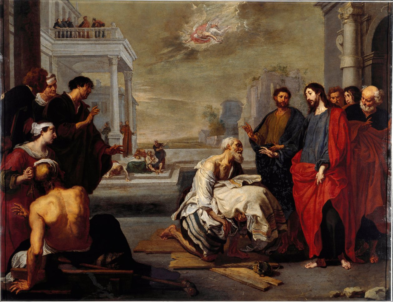 Jesus Miraculously Heals a Paralytic at Capharnaeum by Vincent Malo