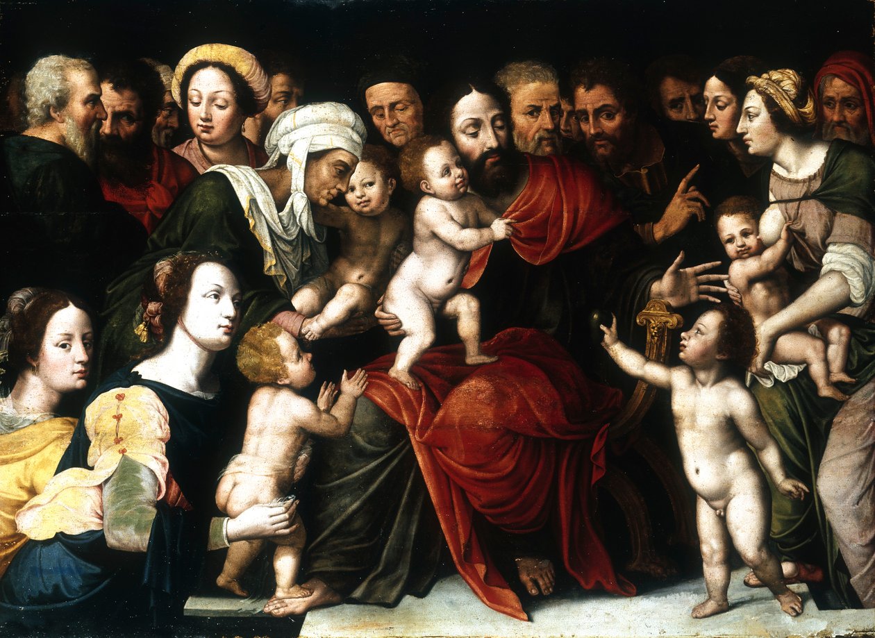Jesus with the Little Children by Vincent Sellaer