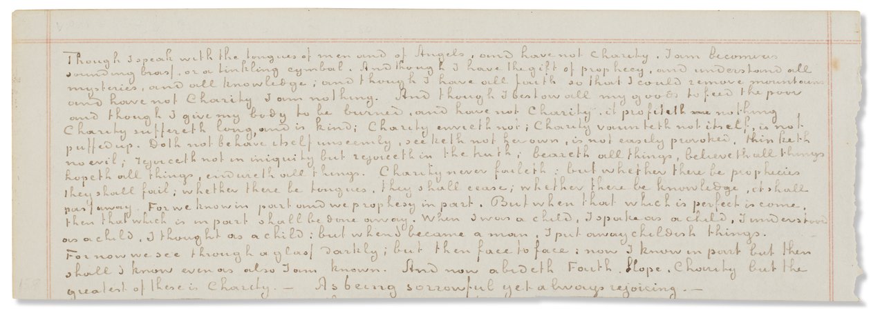 Autograph Manuscript, Transcriptions of Biblical Texts in English by Vincent van Gogh