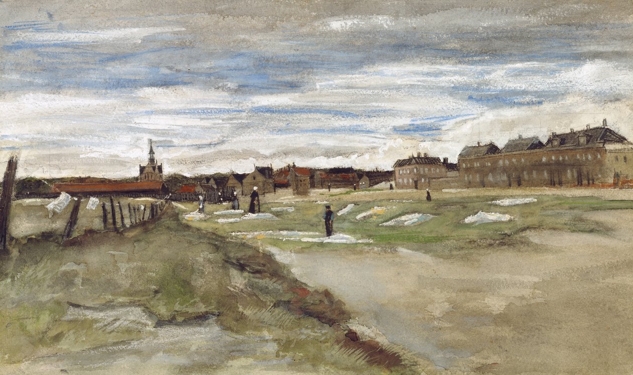 Bleachery at Scheveningen (recto); Woman from Scheveningen (verso) by Vincent van Gogh