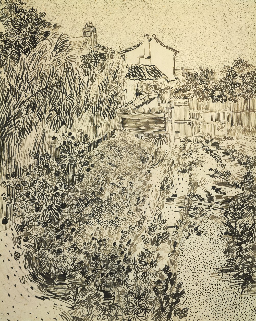 印象派　【Flower Garden】lithograph The Flower Garden by Vincent van Gogh: Buy fine art prints