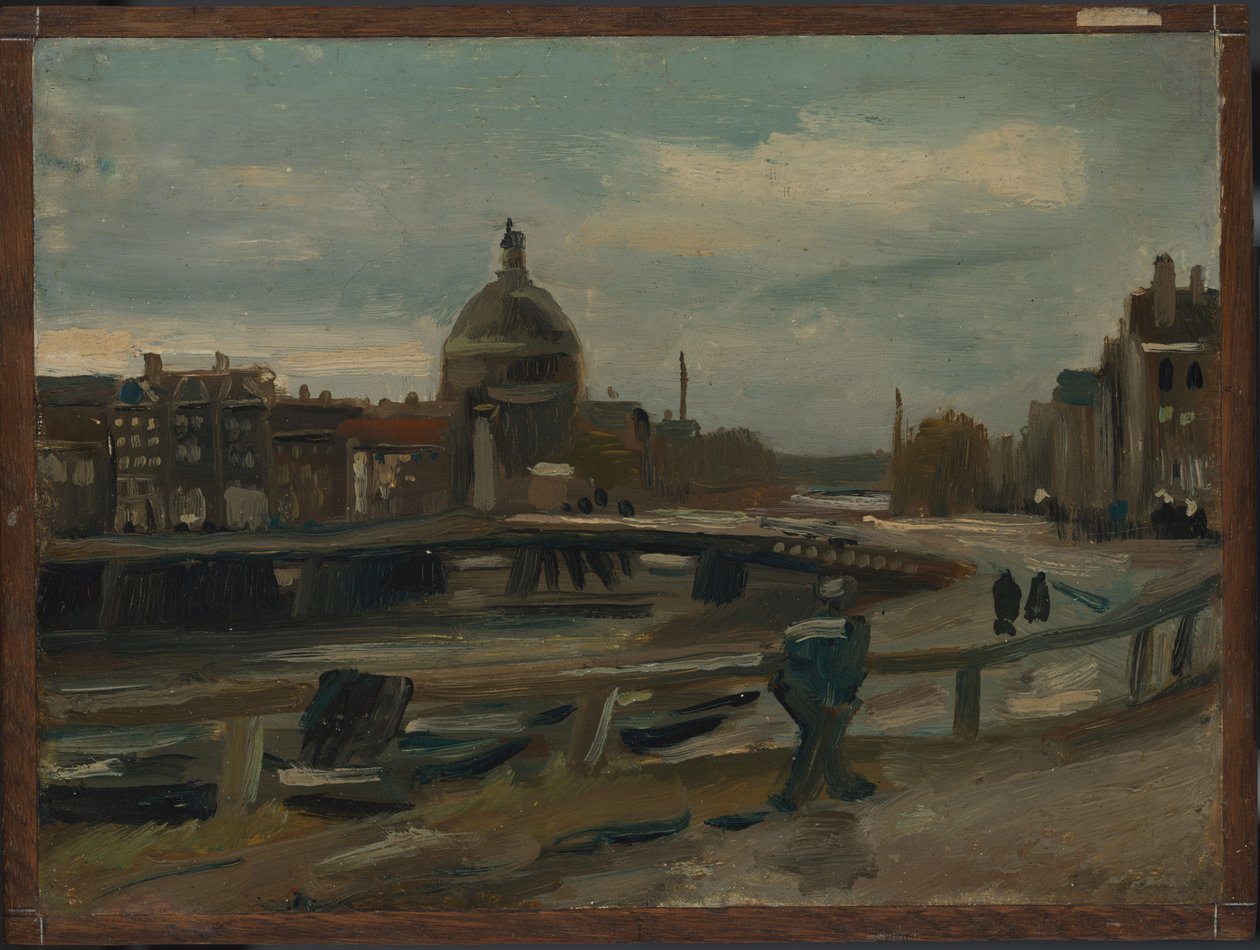 The Singel near the Lutheran Church in Amsterdam by Vincent van Gogh