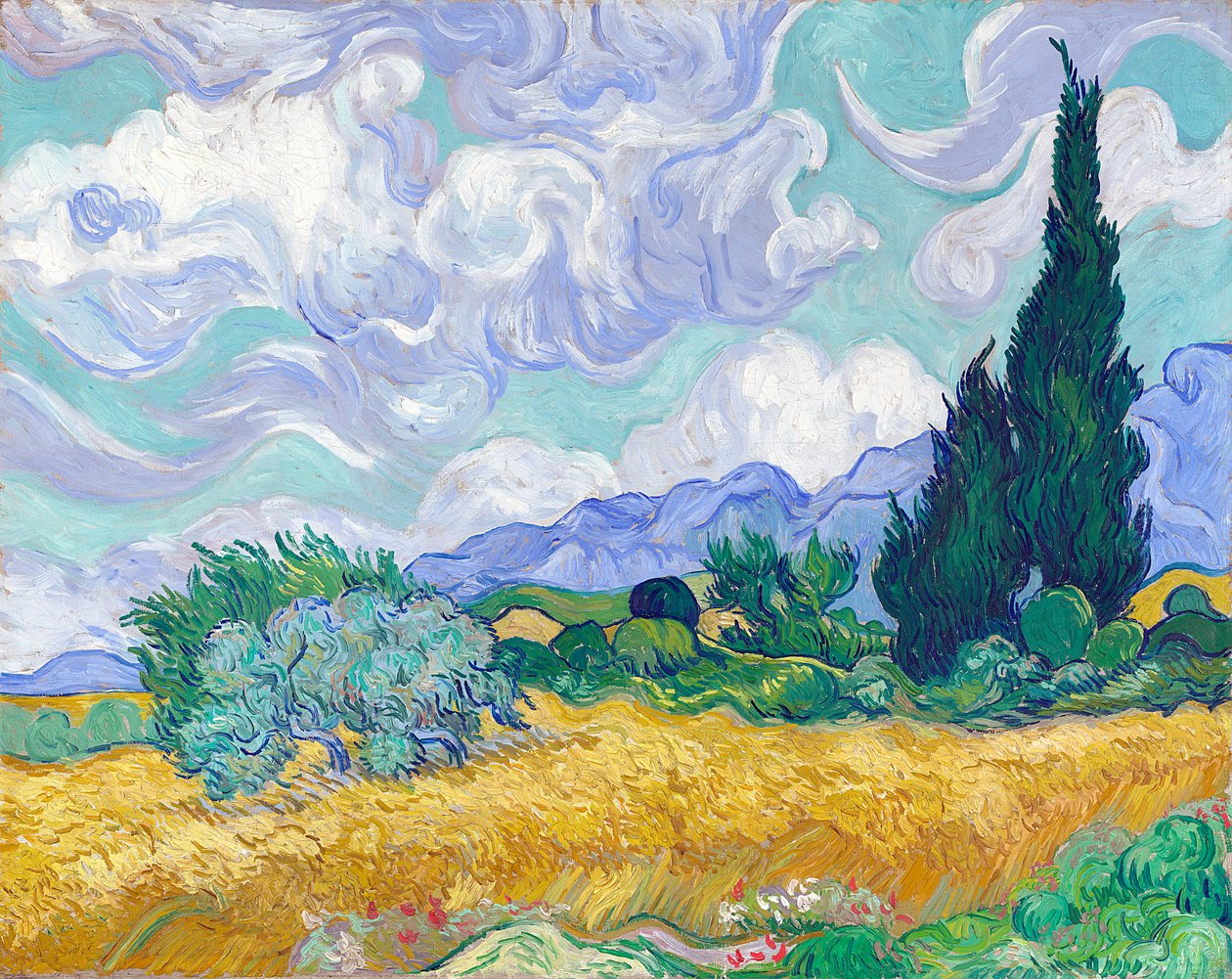Wheatfield with Cypresses by Vincent van Gogh