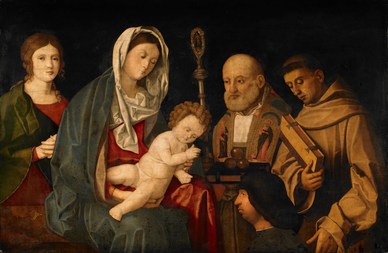 Virgin and Child with Saints and a Donor by Vincenzo di Biagio Catena