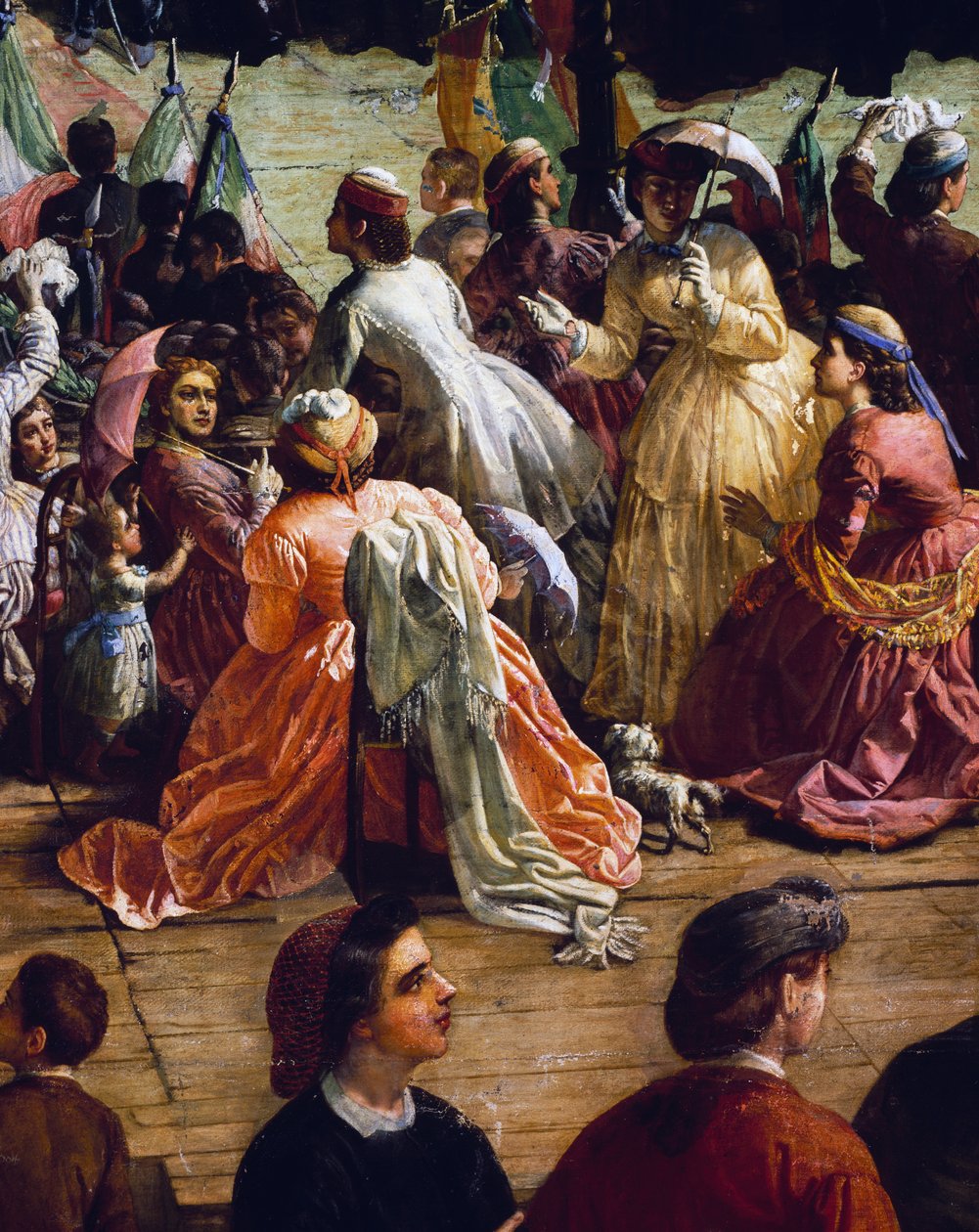 Vittorio Emanuele II at inauguration of monument to Dante in Piazza della Signoria in Florence in 1865 (detail) by Vincenzo Giacomelli