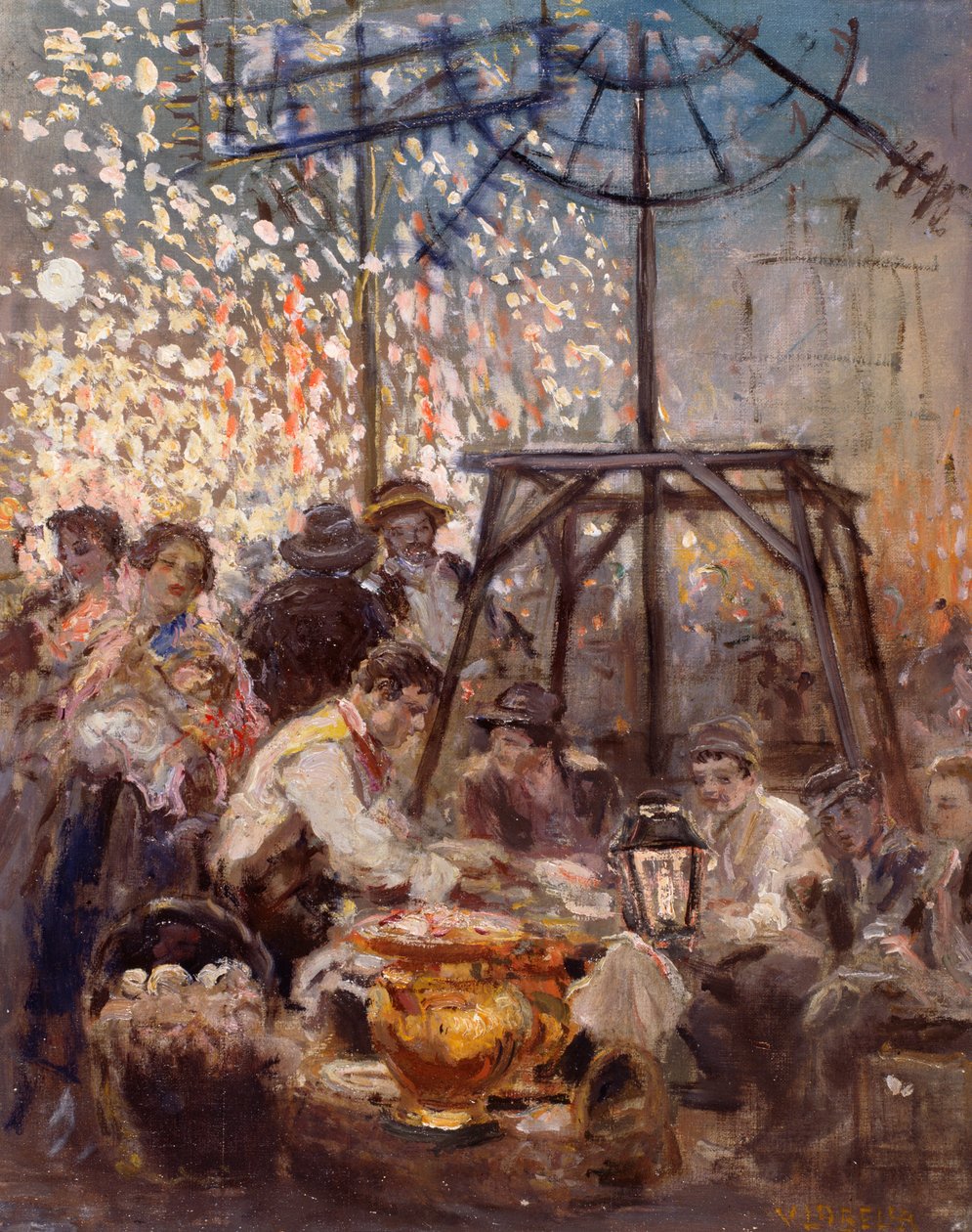 Octopus Seller in Piedigrotta, by Vincenzo La Bella by Vincenzo La Bella