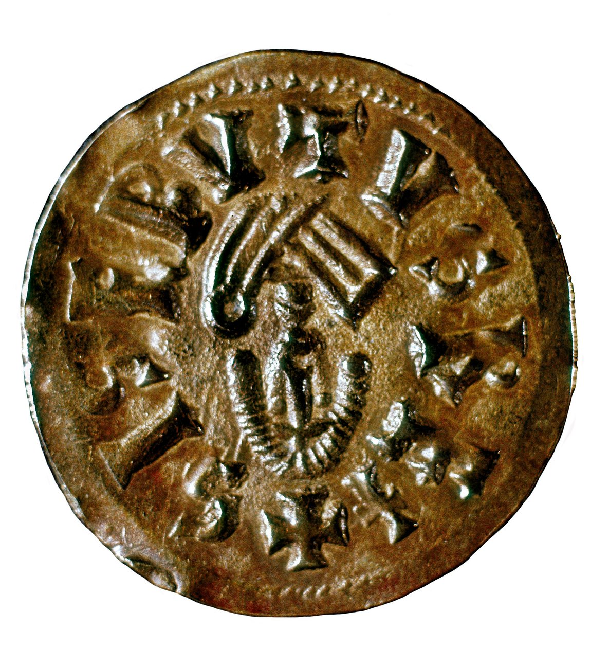 Tremissis of King Sisenand, cast in Caesaraugusta, Spain, 7th century by Visigothic