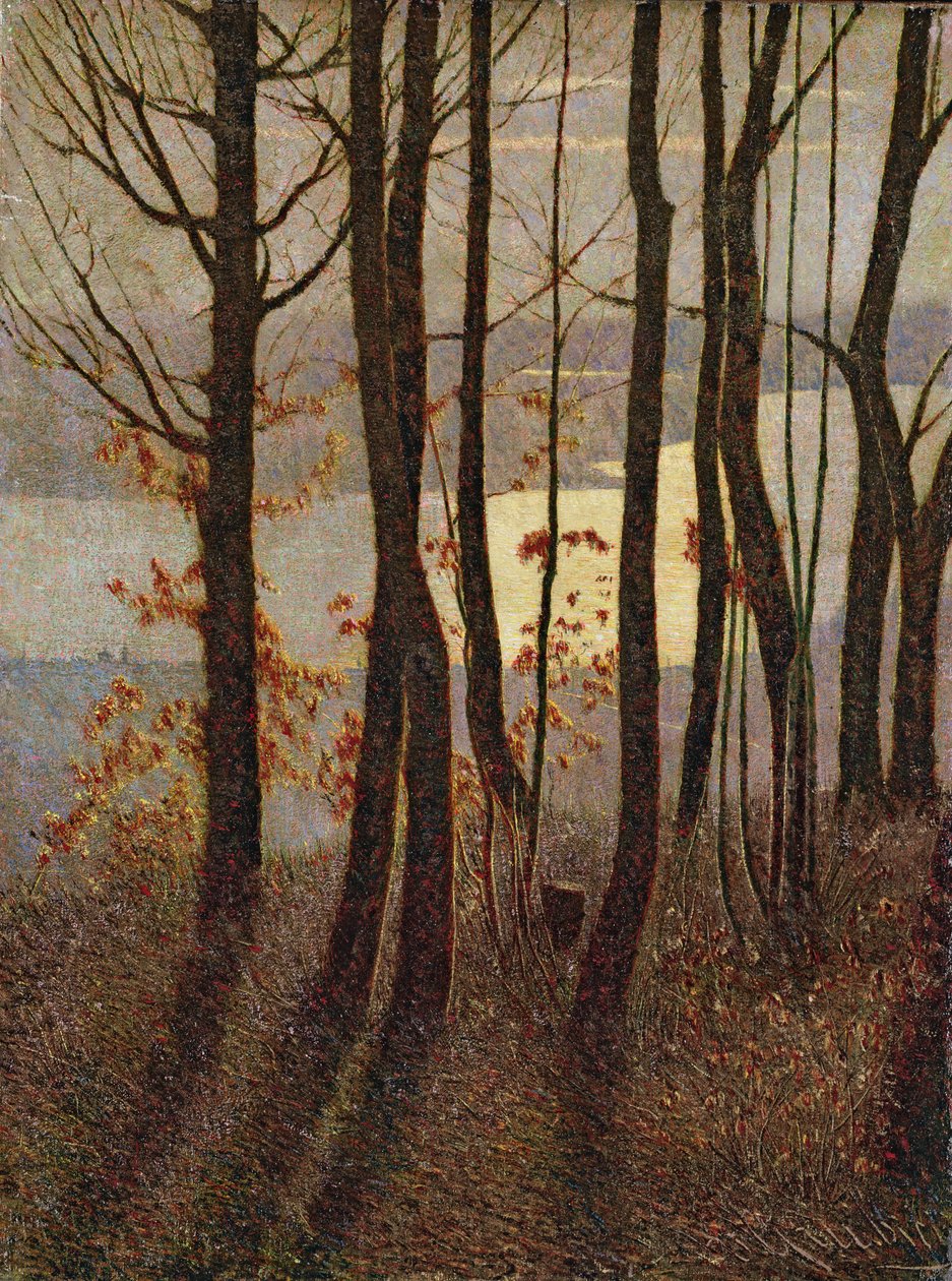 Morning, from the polyptych Winter in the Mountains, a Pantheist Poem, 1894-97 reworked 1911-17 by Vittore Grubicy de Dragon