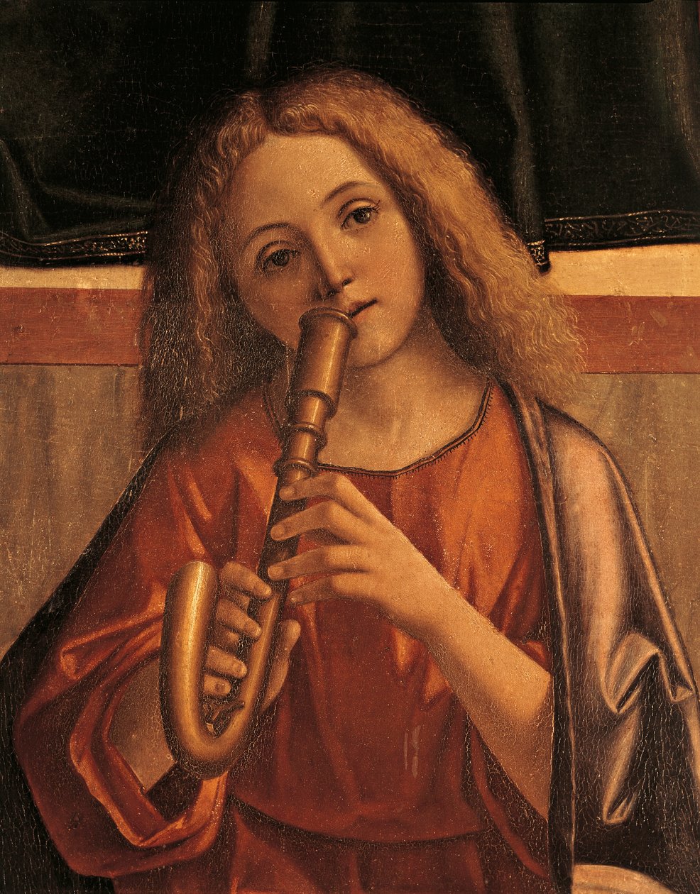 Minstrel Angel (detail) by Vittore Carpaccio