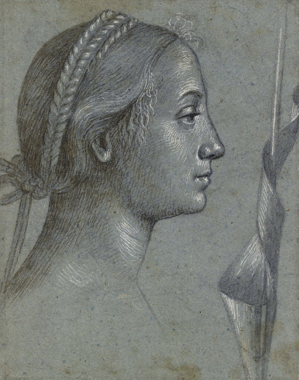 Head of a Woman with a Pennant wound round a Pole by Vittore Carpaccio