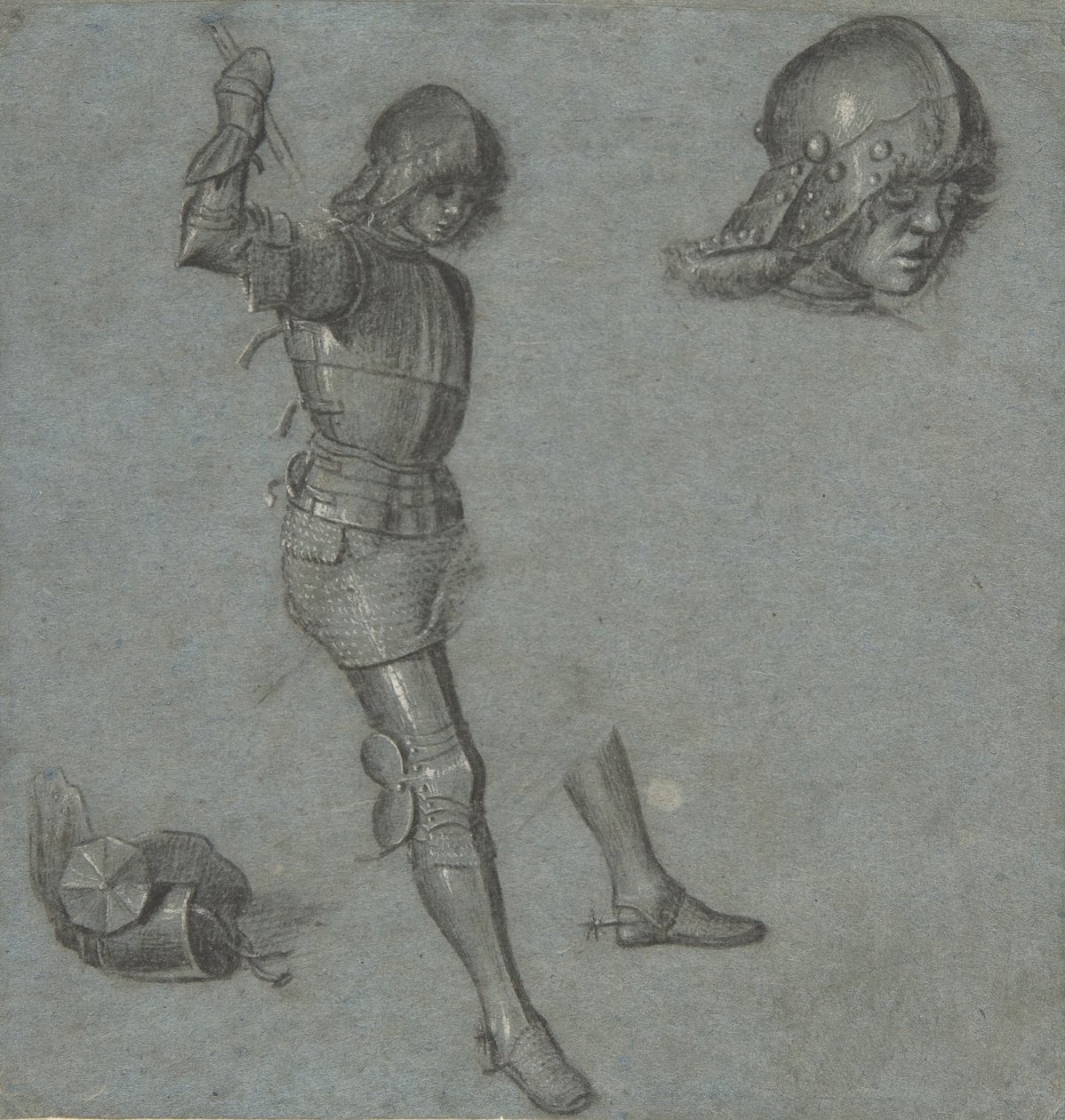 Studies of a Seated Youth in Armor by Vittore Carpaccio