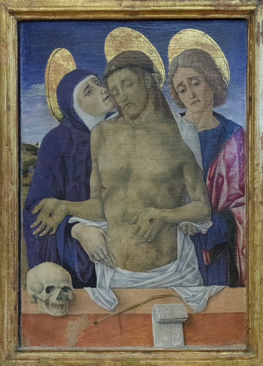 Christ in Pity with the Virgin and Saint John the Evangelist, c.1490-1500 by Vittorio Crivelli