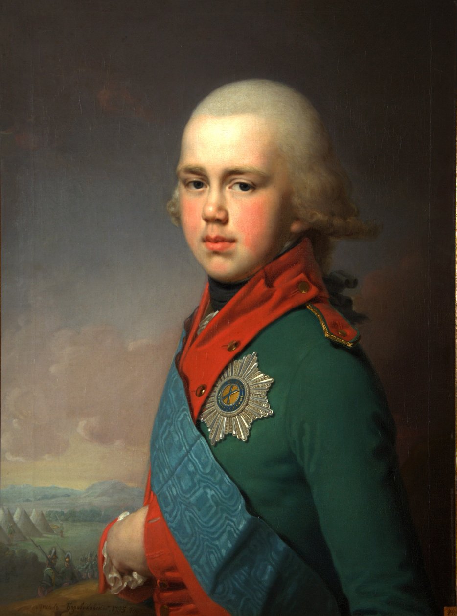Portrait of Grand Duke Constantine Pavlovich of Russia, 1795 by Vladimir Lukich Borovikovsky