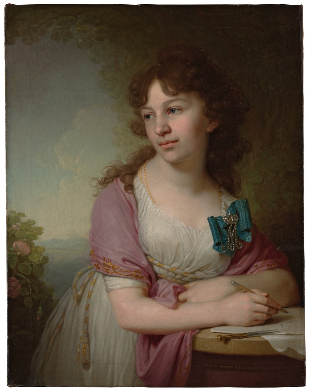Portrait of Princess Yekaterina Alexeyevna Dolgorukova, née Countess Vasilyeva (1798) by Vladimir Lukich Borovikovsky