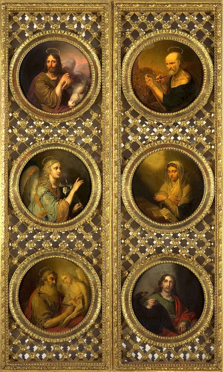 Royal Doors with Christ, the Virgin, the Archangel Gabriel and the Four Evangelists, 1804-09 by Vladimir Lukich Borovikovsky