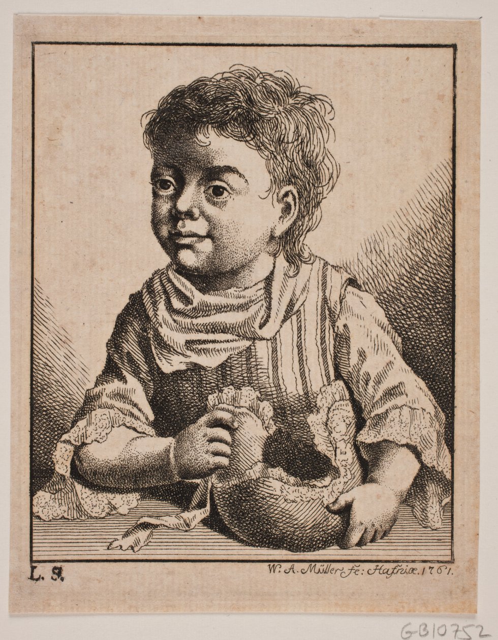 A Little Girl, Half Figure by W.A. Müller