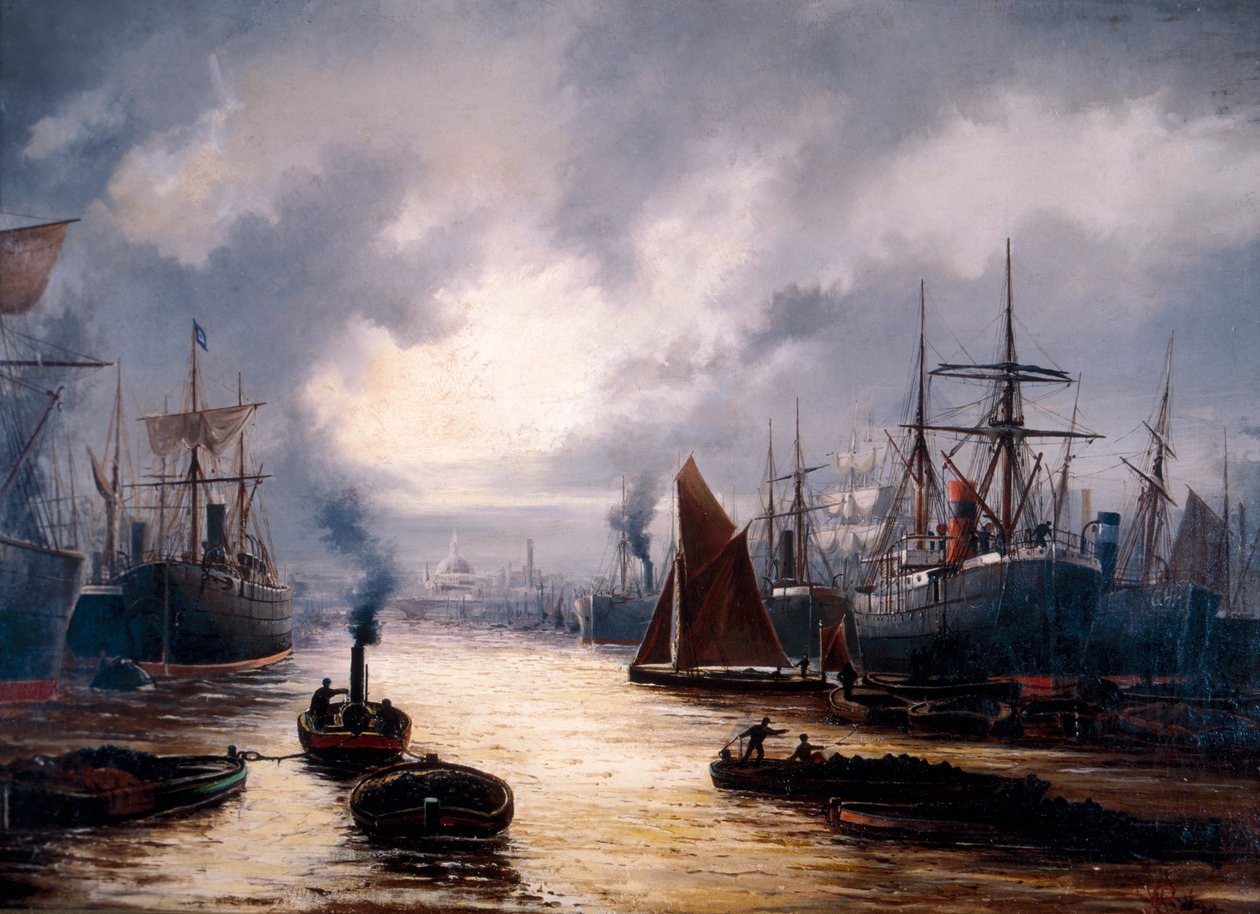 The Pool of London, 1892 by WJ Baker