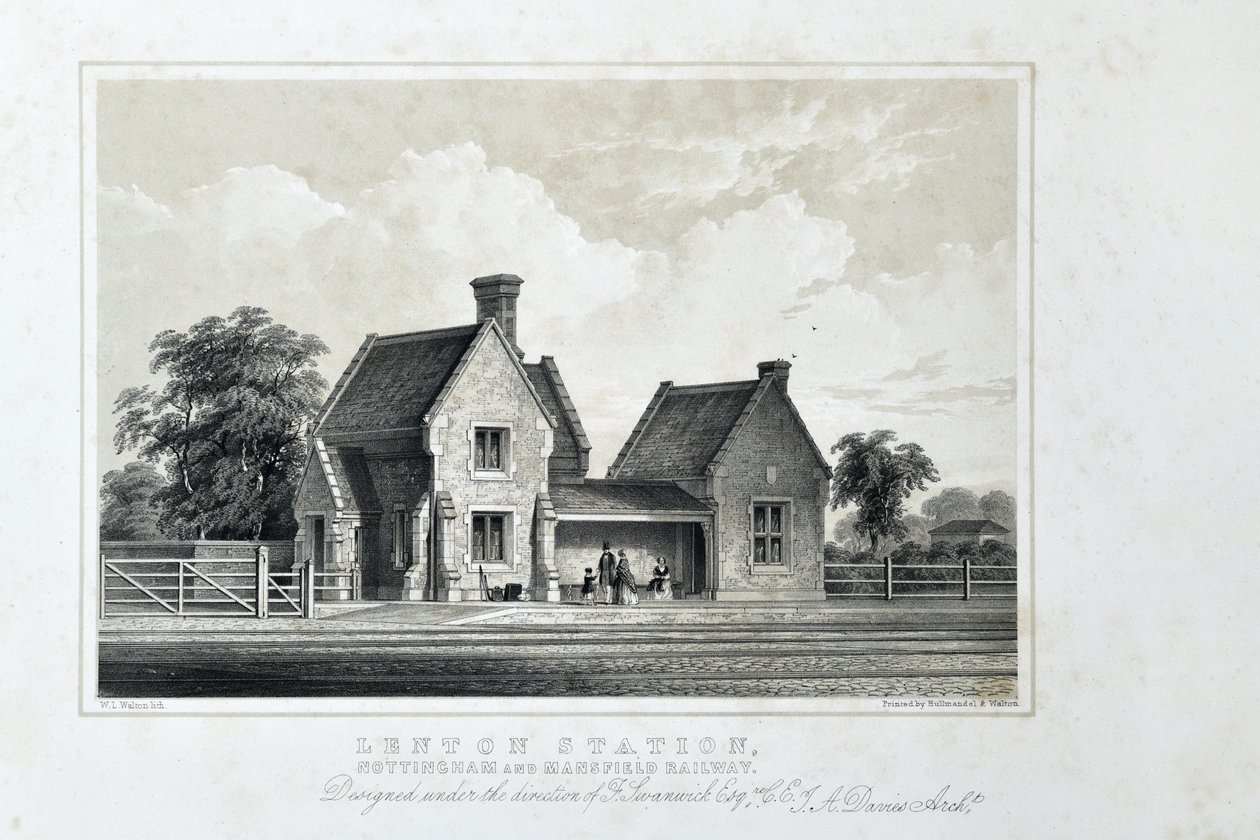 Lenton Station, Nottingham and Mansfield Railway by W.L. Walton