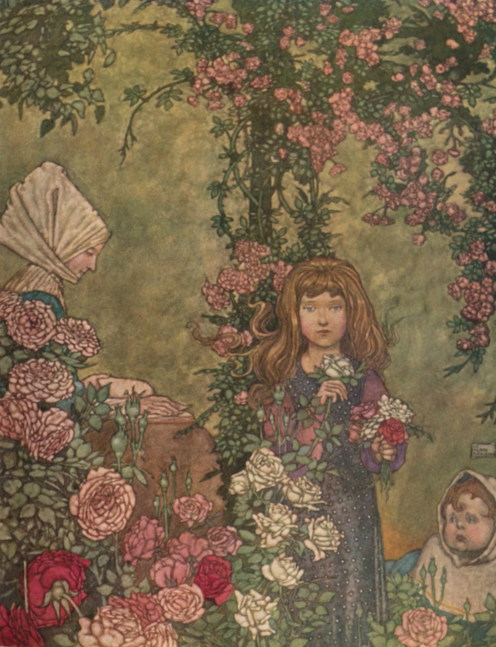 The Peasant's Wife Sat on Sundays at the Door of Her Cottage Reading ...