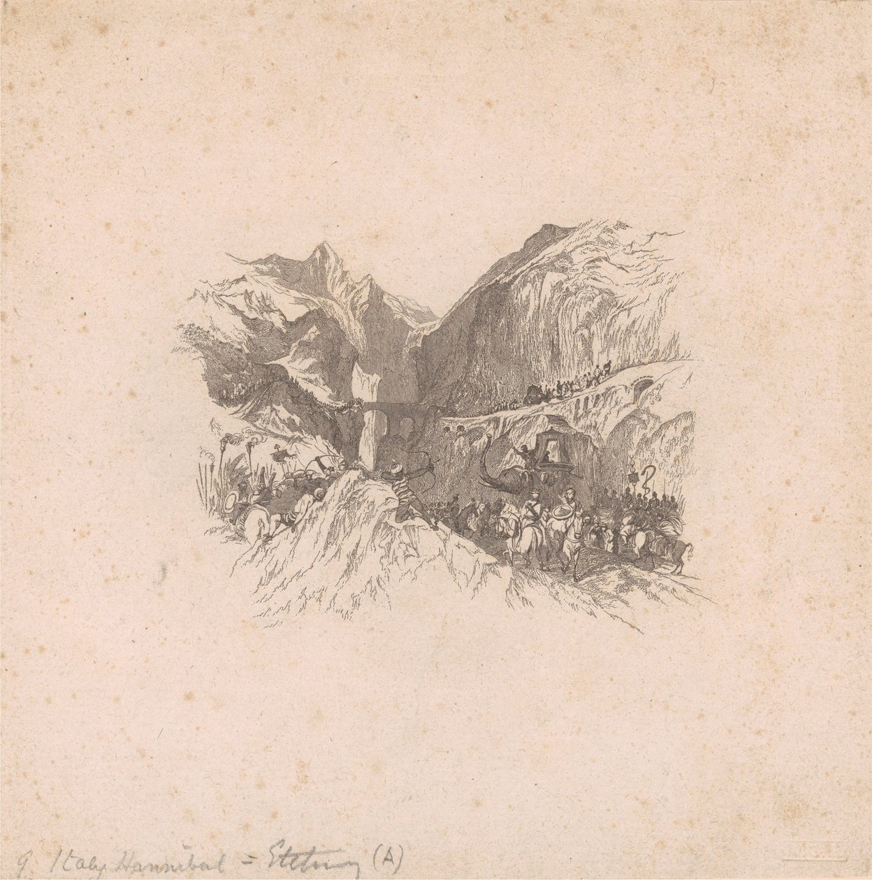 Hannibal passing the Alps (vignettes) by W. R. Smith