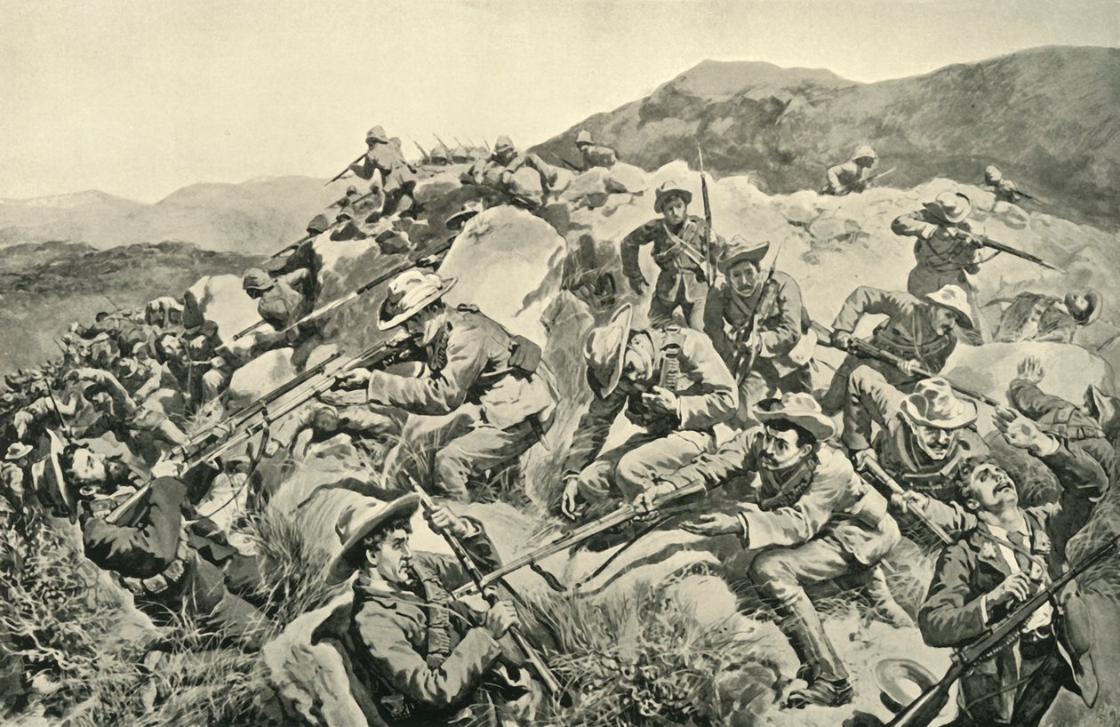 With General French: New Zealanders Saving a Picket of the Yorkshire Regiment by W Small