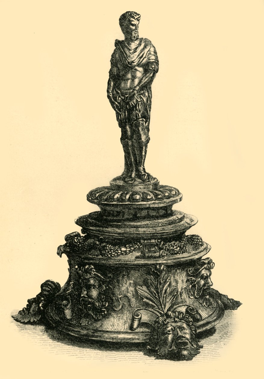 Bronze Inkstand with Figurine of a Roman Emperor