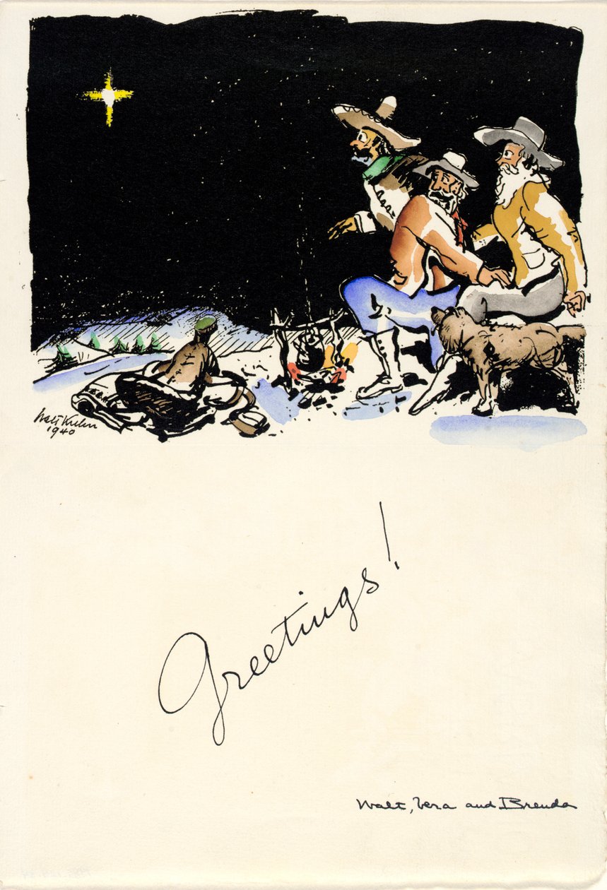 Christmas Greetings 1940 by Walt Kuhn