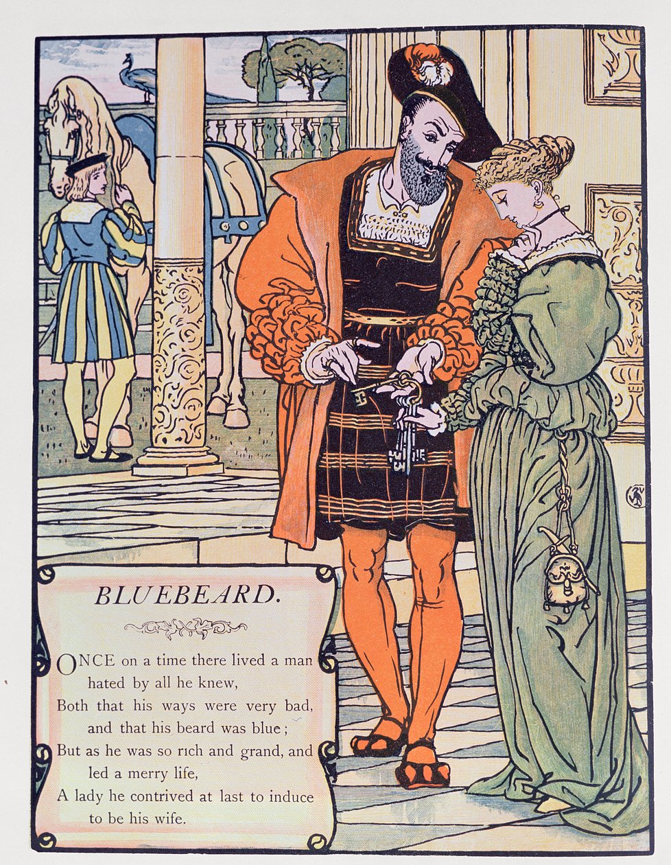 Bluebeard and his wife, illustration for 