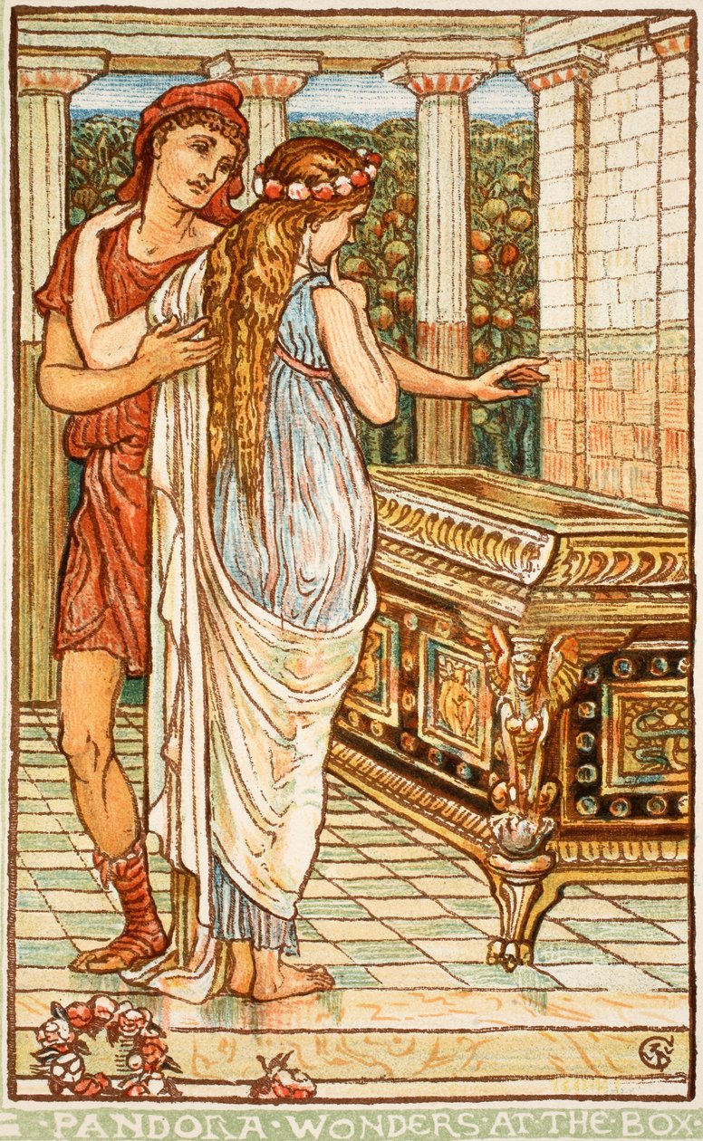 Pandora Wonders at the Box, Illustration from 
