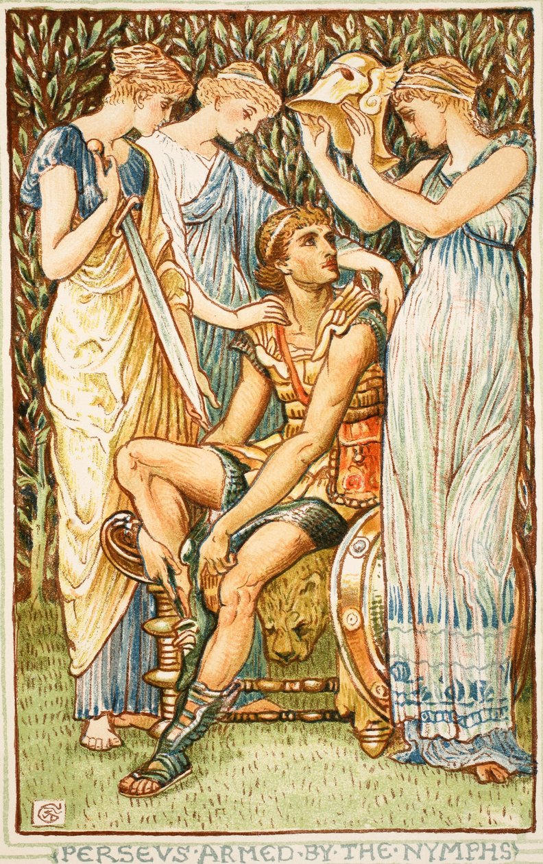 Perseus armed by the Nymphs, illustration from 