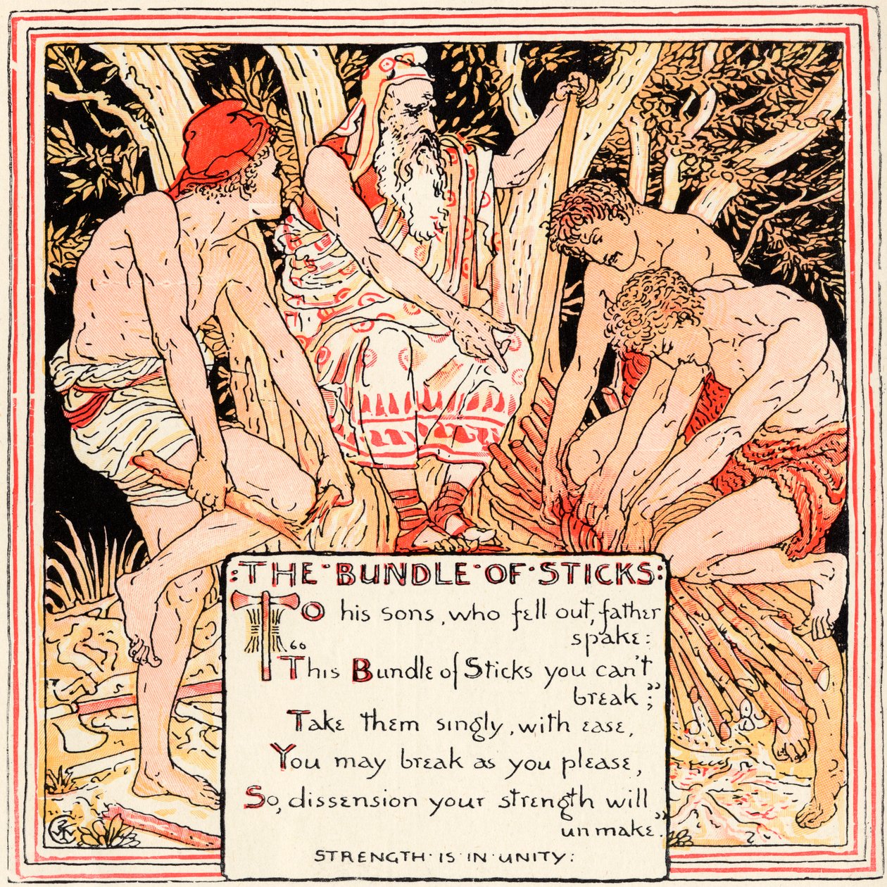 The Bundle of Sticks, illustration from 