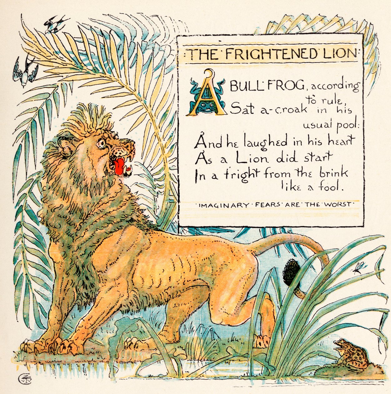 The Frightened Lion, illustration from 