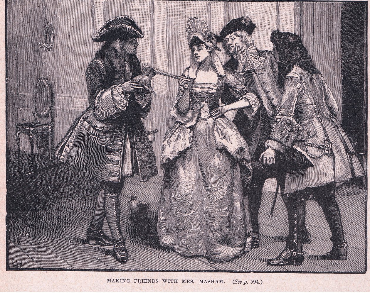 Making friends with Mrs Marsham AD 1710 by Walter Stanley Paget