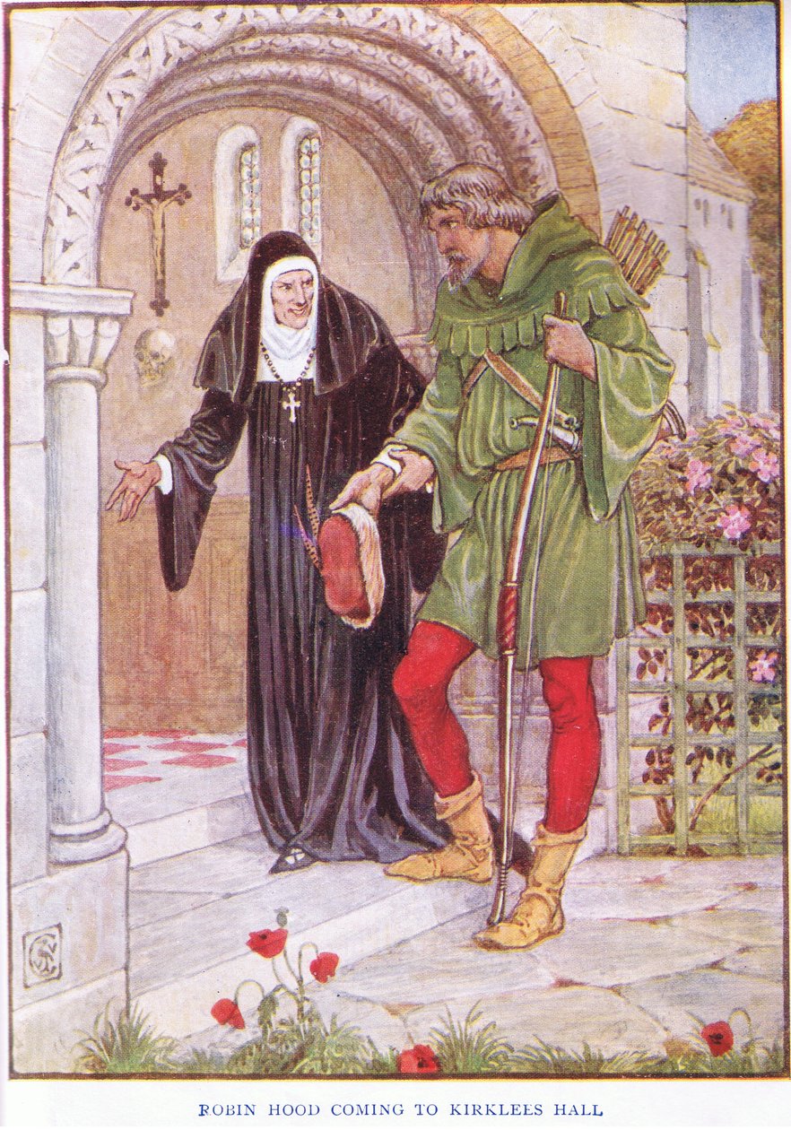 Robin Hood coming to Kirkley Hall, c.1920 by Walter Crane