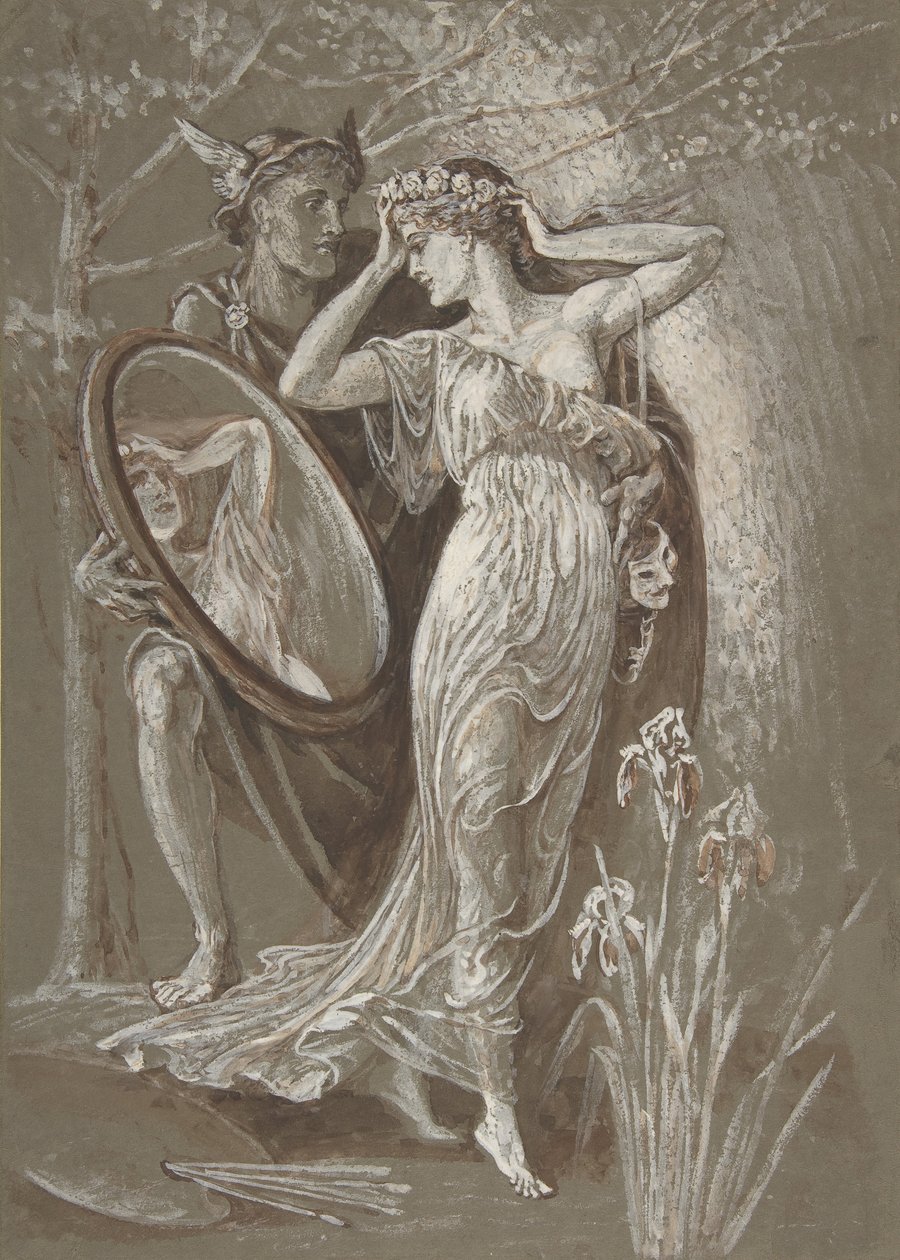 絵画 Au Quartier Latin pub mirror Venus The Mirror of Venus, or Art and Life by Walter Crane
