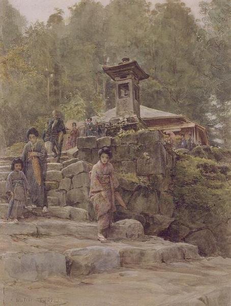Approach to a country shrine, illustration to 